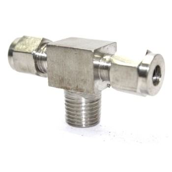 SS Tee Male Branch Connector Compression OD Fitting Stainless Steel 304